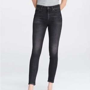 Rag & Bone Nina High Rise Charcoal Skinny Jeans